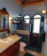 Kismet Suite Bathroom with Brown Moroccan Tile
